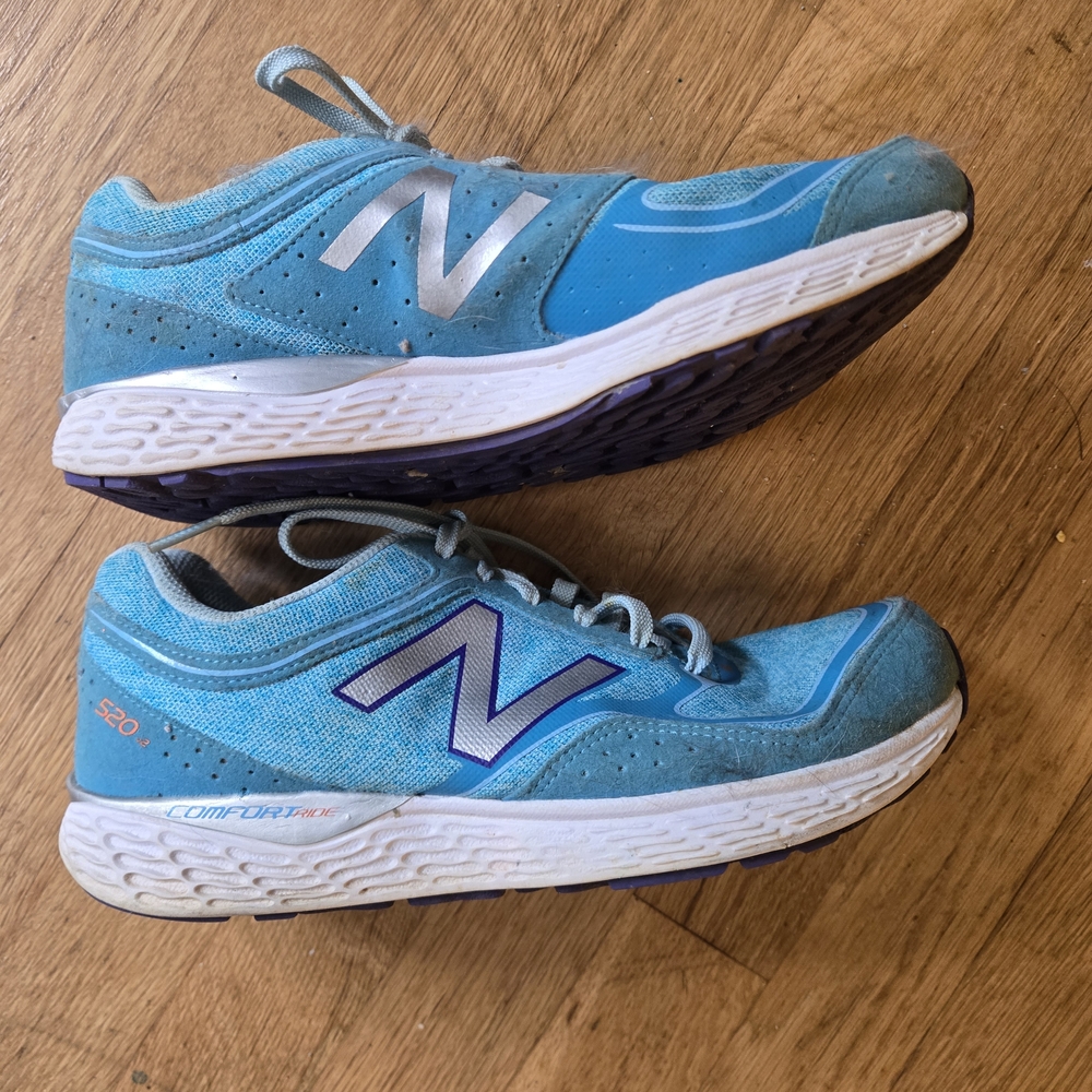 New Balance Blue and Silver Athletic Shoes